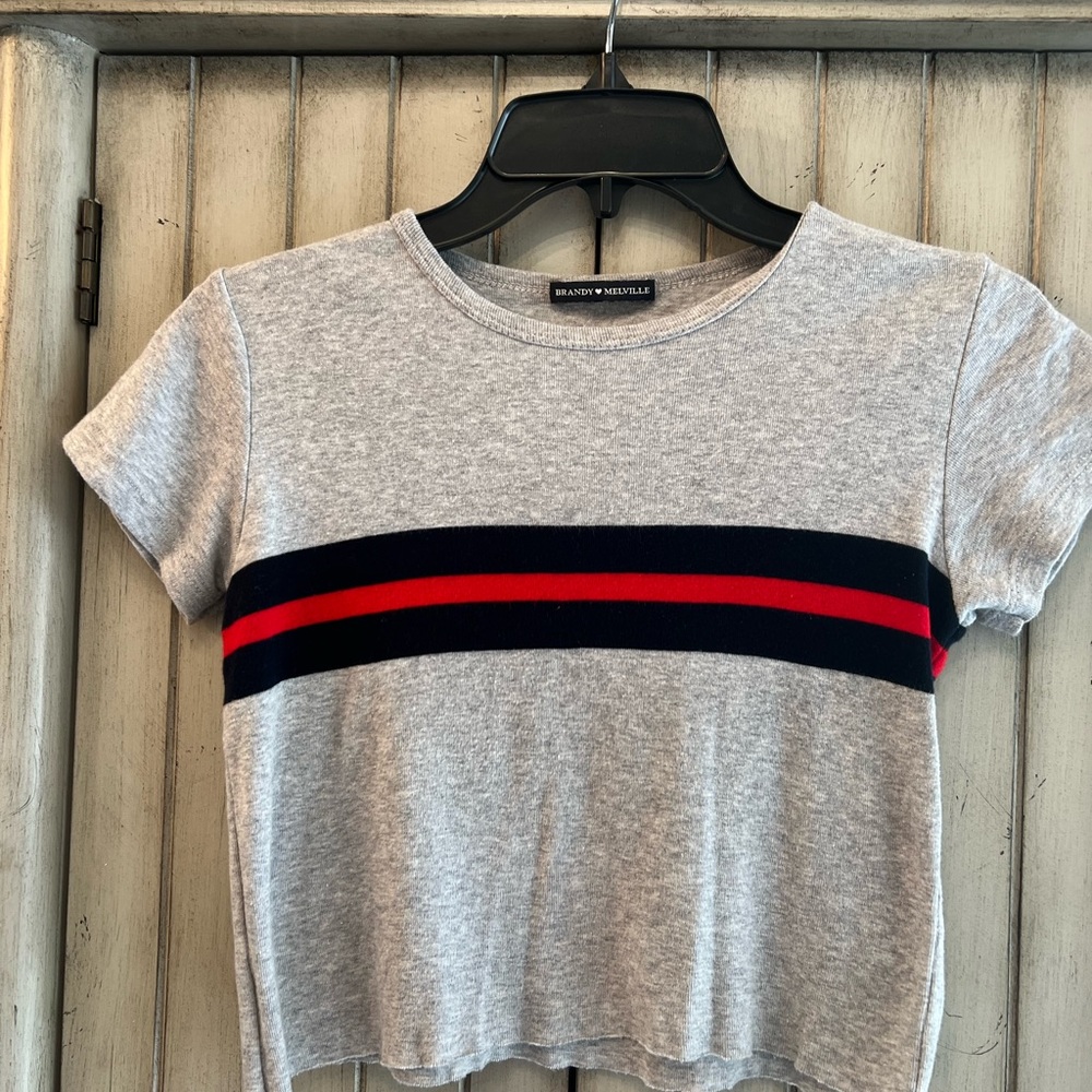 Brandy Melville Heather Gray Baby T Shirt